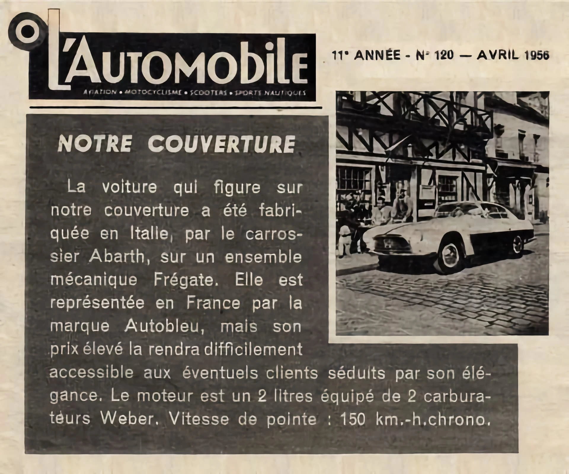 Autobleu Frégate Abarth (Boano) - 1955 10