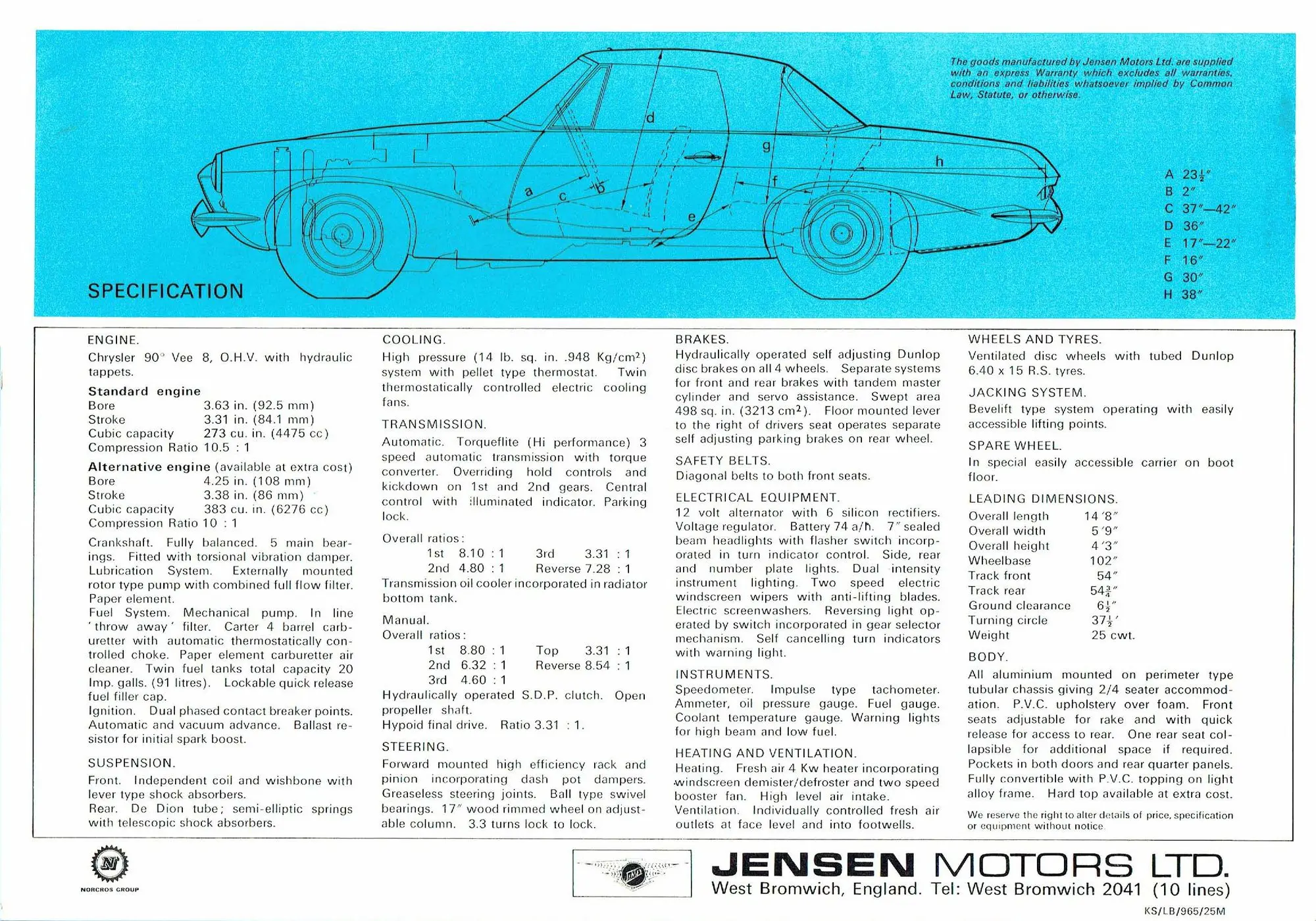 Jensen Interceptor P66 Prototype - 1966 -brochure2